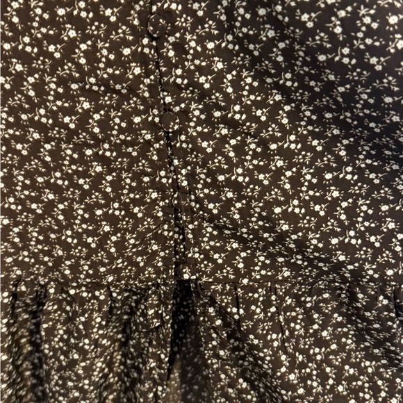 Aura Brown Floral Button-front Sundress - Picture 5 of 8